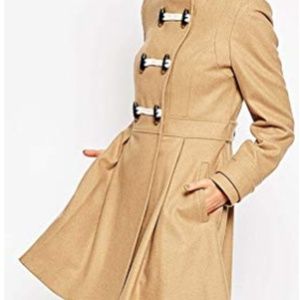 Darceil Women's Winter Tan Hooded Coat